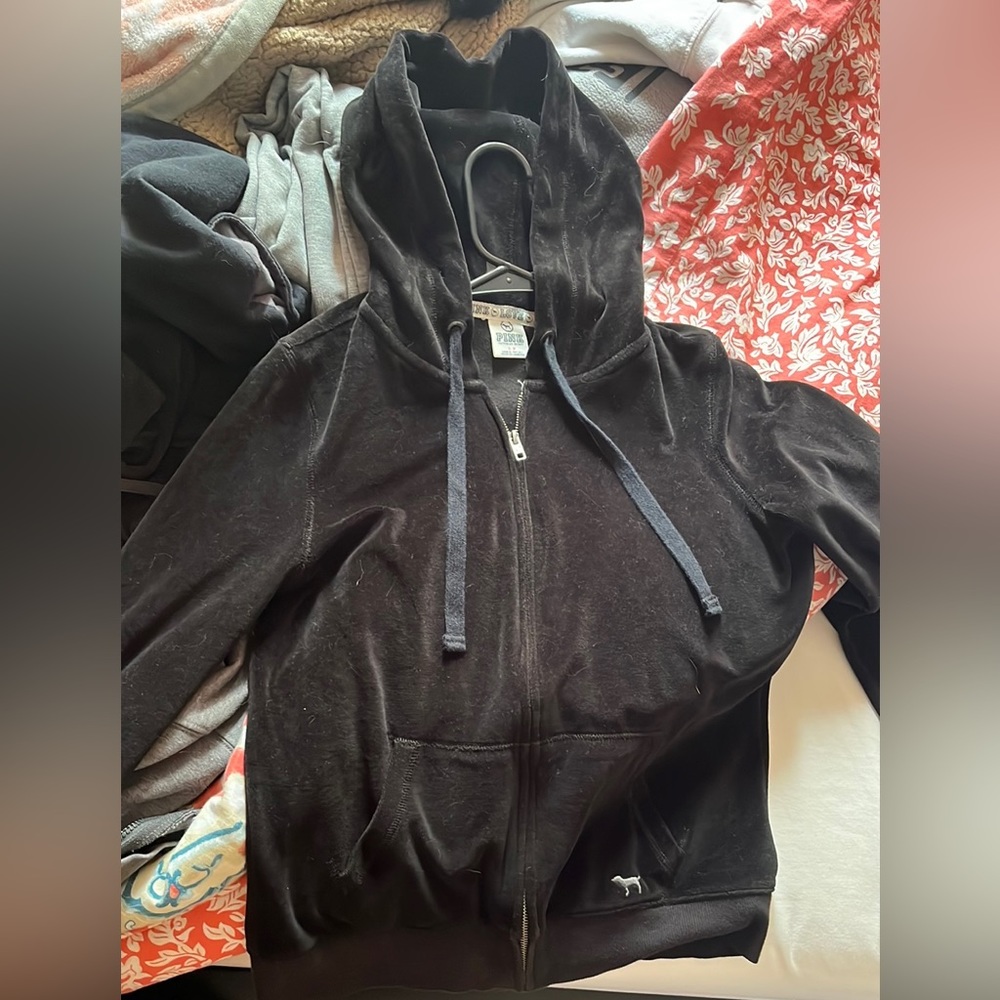 Black tracksuit top from pink
